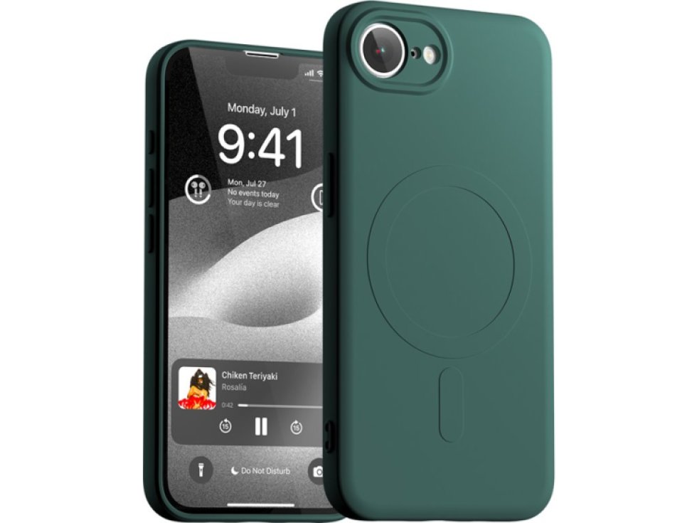 Ochranný kryt na iPhone 16e - Mercury, SemiSilicon MagSafe Green