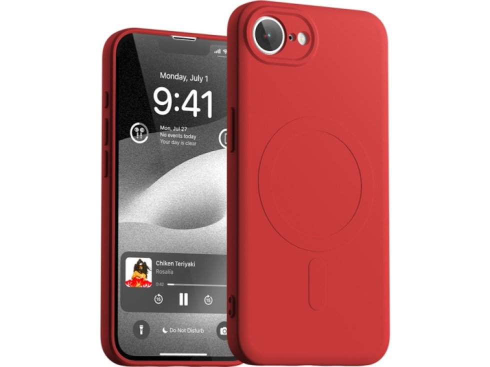 Ochranný kryt na iPhone 16e - Mercury, SemiSilicon MagSafe Red