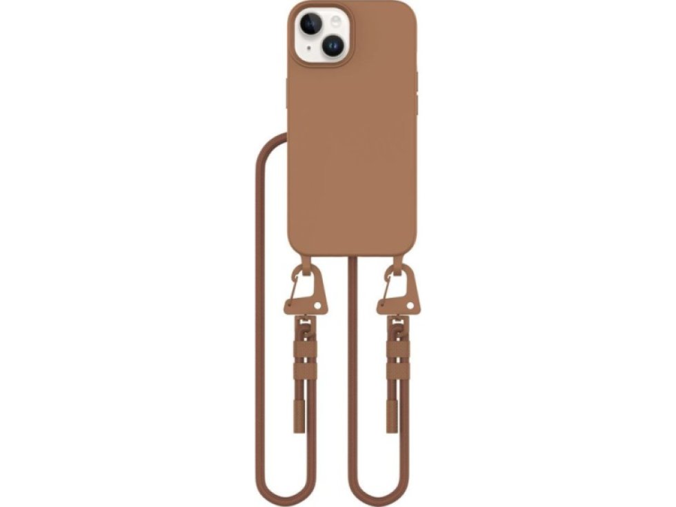 Kryt se šňůrkou na iPhone 15 - Tech-Protect, Magnecklace MagSafe Chocolate Brown
