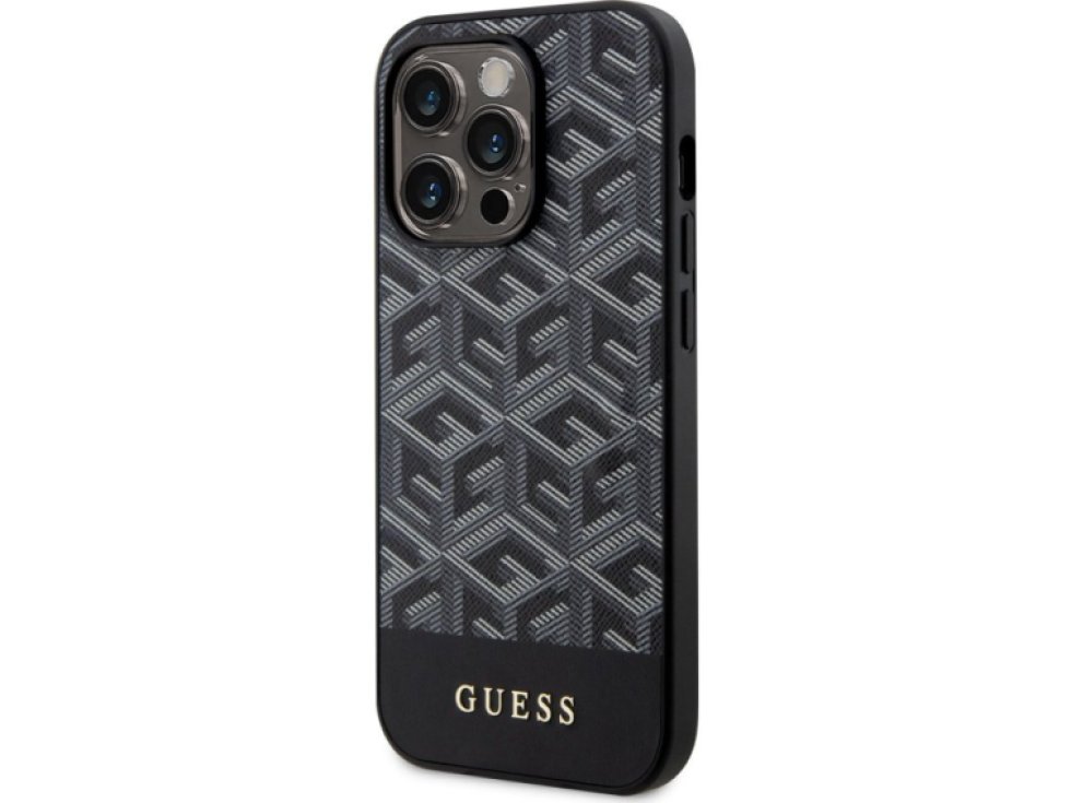Ochranný kryt pro iPhone 13 Pro MAX - Guess, G Cube MagSafe Black GUHMP13XHGCFSEK