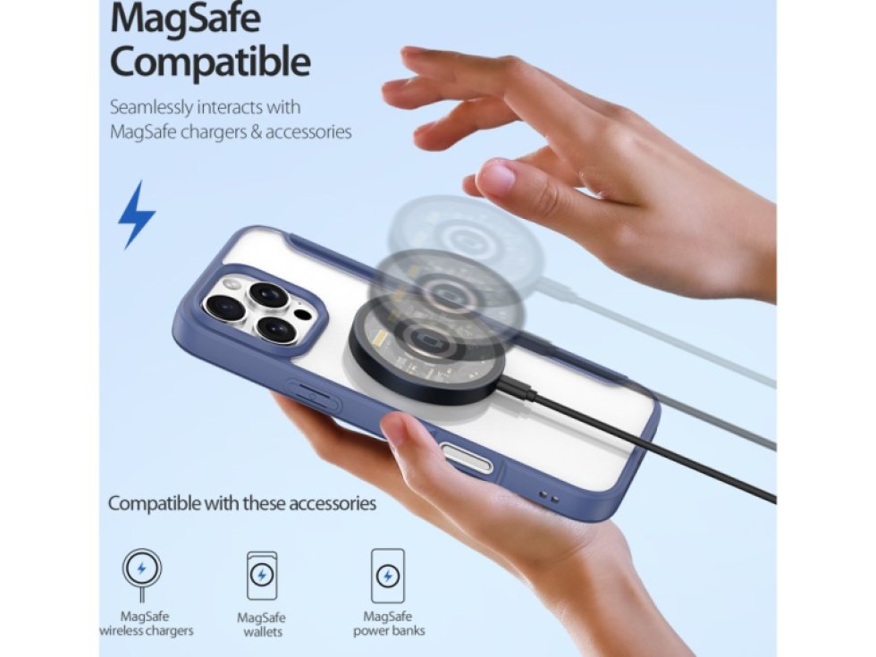 Ochranné pouzdro na iPhone 16 Pro MAX - DuxDucis, SkinX Pro with MagSafe Blue