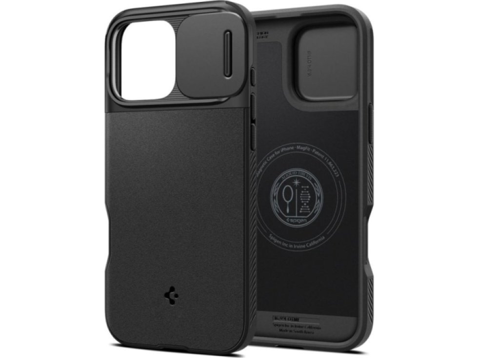 Ochranný kryt na iPhone 16 Pro - Spigen, Optik Armor MagSafe Black