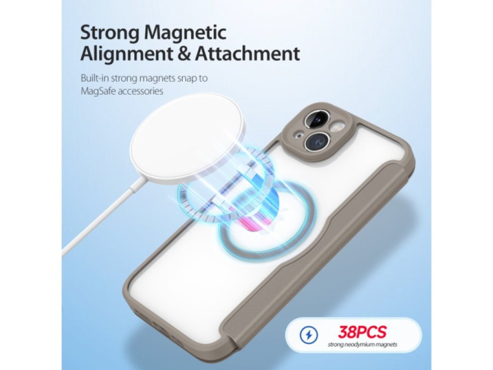 Ochranné pouzdro pro iPhone 14 PLUS - DuxDucis, SkinX Pro with MagSafe Beige