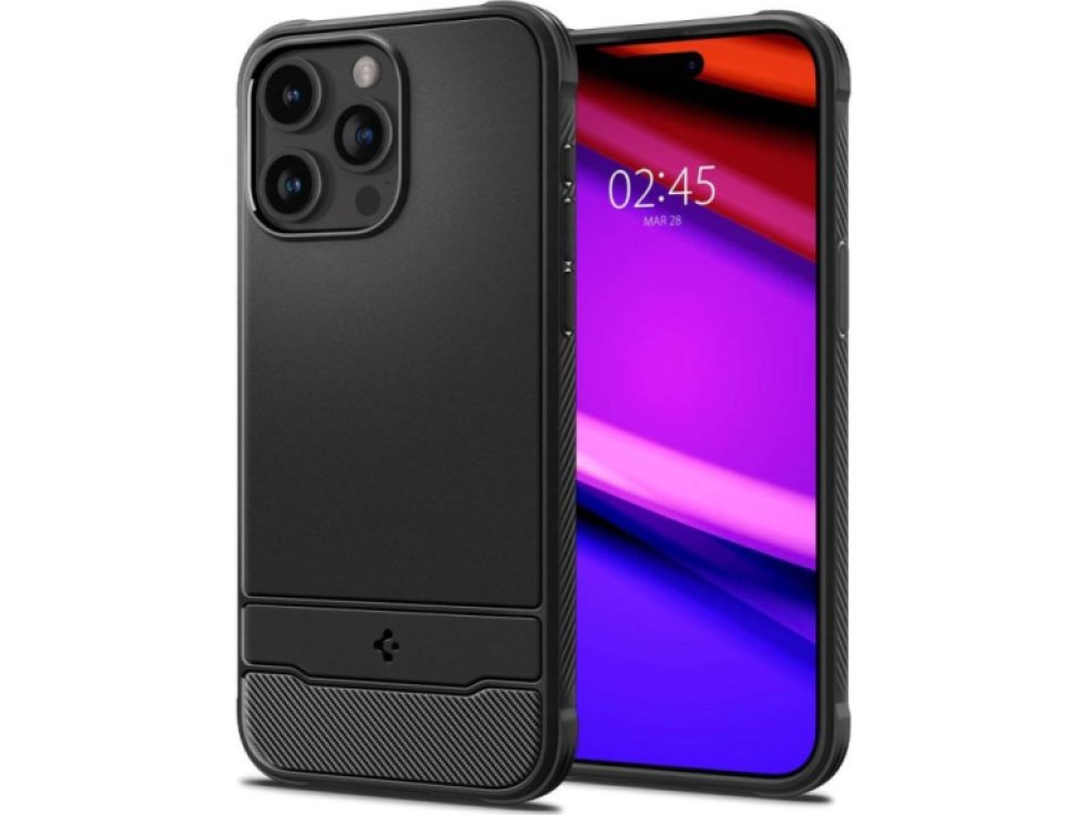 Ochranný kryt na iPhone 15 Pro - Spigen, Rugged Armor MagSafe Black