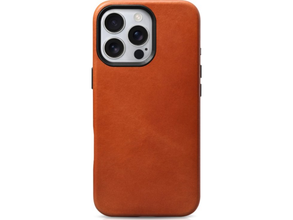Kožený obal na iPhone 16 Pro MAX - iCarer, OilWax MagSafe Retro 11.01.WMI16240704-SN
