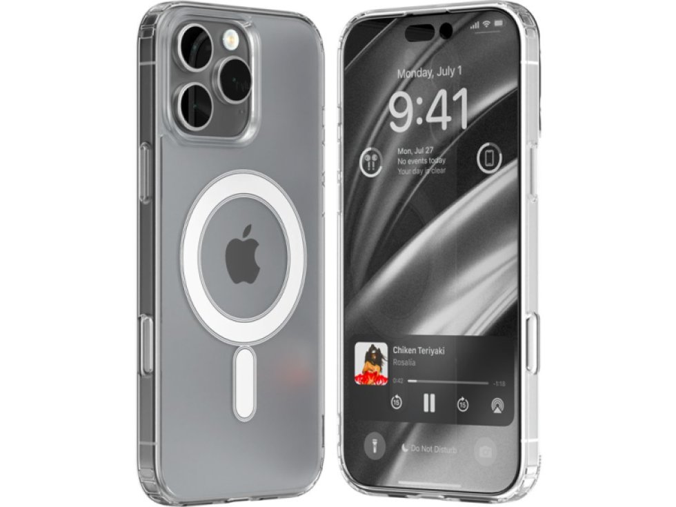 Ochranný kryt na iPhone 16 Pro MAX - Mercury, JelHard MagSafe Transparent
