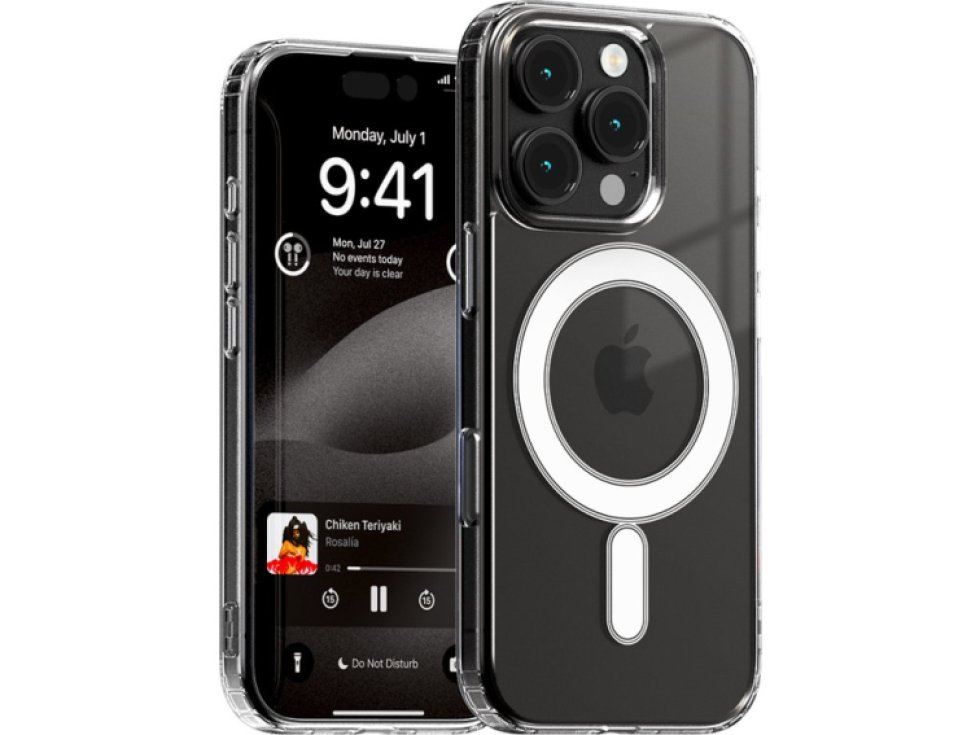 Ochranný kryt na iPhone 16 Pro - Mercury, JelHard MagSafe Transparent