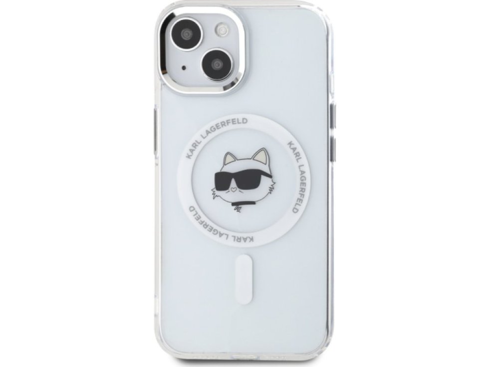 Ochranný kryt na iPhone 15 - Karl Lagerfeld, IML Choupette Head MagSafe Transparent KLHMP15SHLSCHH