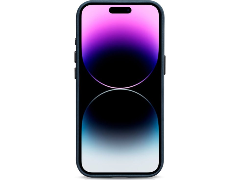 Kožený obal na iPhone 15 Pro - iCarer, OilWax MagSafe Blue WMI15230602-Blue