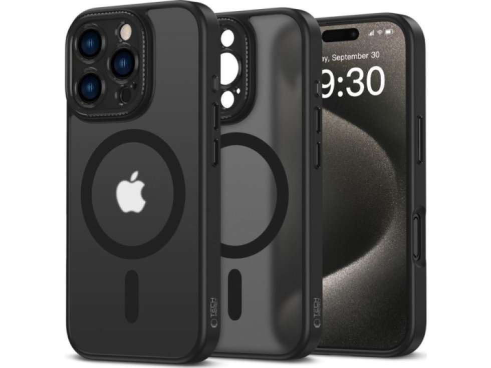 Ochranný kryt na iPhone 16 Pro - Tech-Protect, Magcam MagSafe Matte Black