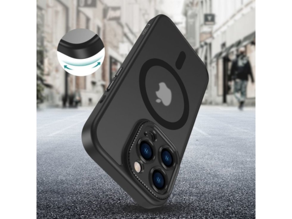 Ochranný kryt na iPhone 16 Pro MAX - Tech-Protect, Magcam MagSafe Matte Black