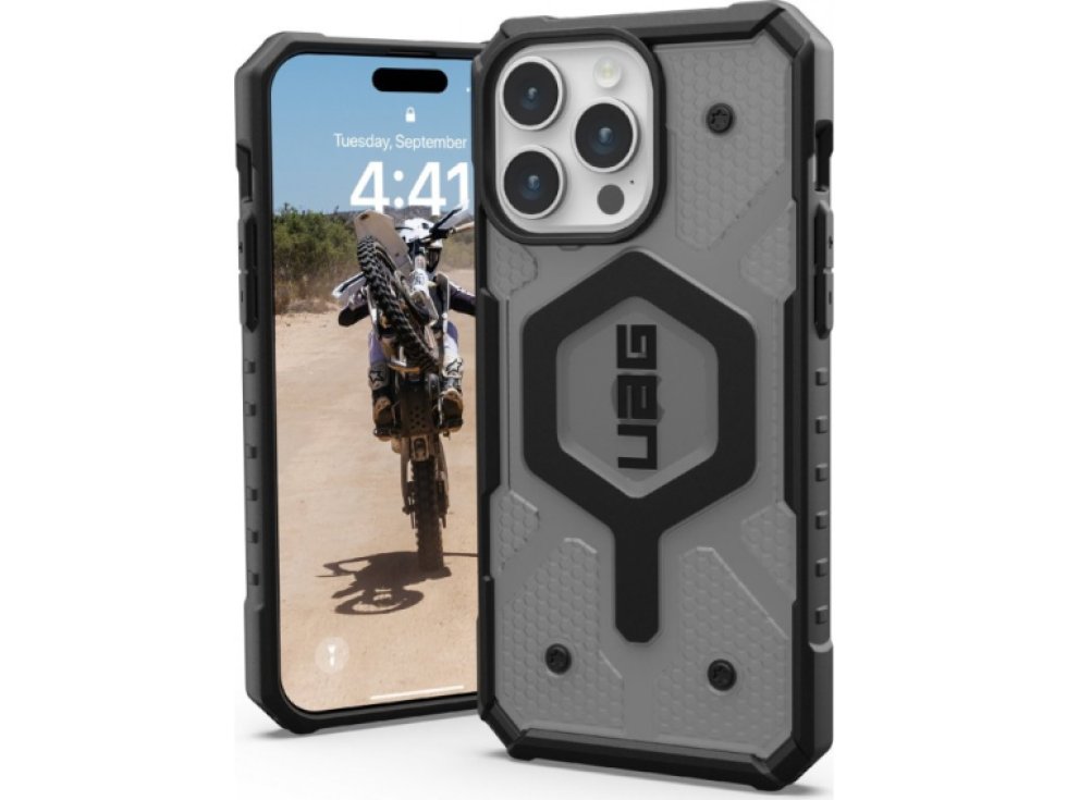 Ochranný kryt na iPhone 15 Pro MAX - UAG, Pathfinder MagSafe Ash