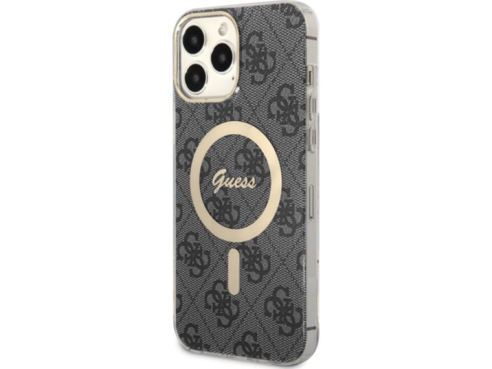 Ochranný kryt pro iPhone 13 Pro MAX - Guess, 4G IML MagSafe Black GUHMP13XH4STK