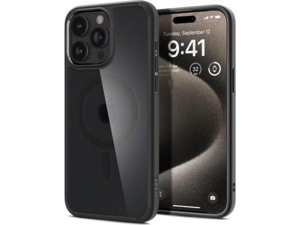 Ochranný kryt na iPhone 15 Pro MAX - Spigen, Ultra Hybrid MagSafe Frost Black