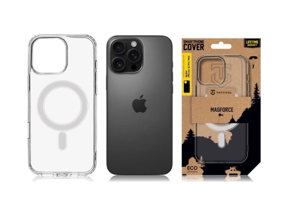 Ochranný kryt na iPhone 16 Pro MAX - Tactical, MagForce Transparent