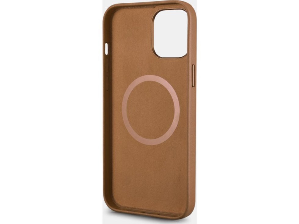 Kožený kryt na iPhone 12 mini - iCarer, Real Leather with MagSafe Brown 11.01.WMI1215-BN