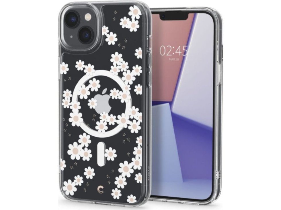 Ochranný kryt pro iPhone 14 PLUS - Spigen, Cyrill Cecile Mag White Daisy