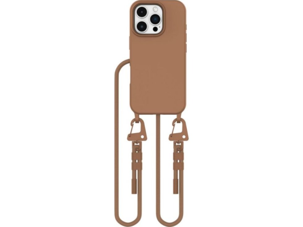 Kryt se šňůrkou na iPhone 16 Pro - Tech-Protect, Magnecklace MagSafe Chocolate Brown