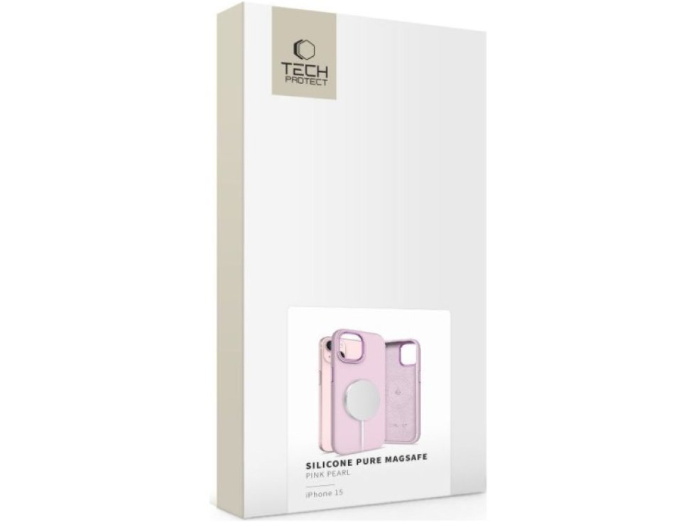 Ochranný kryt na iPhone 15 - Tech-Protect, Pure MagSafe Pink Pearl