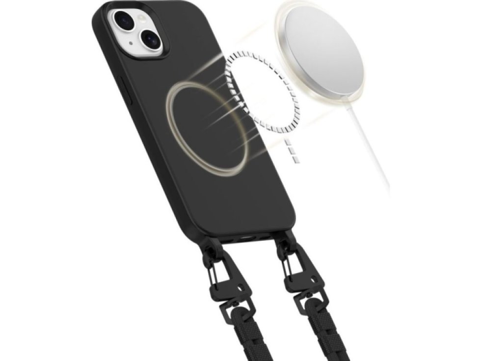 Kryt se šňůrkou na iPhone 13 - Tech-Protect, Magnecklace MagSafe Black