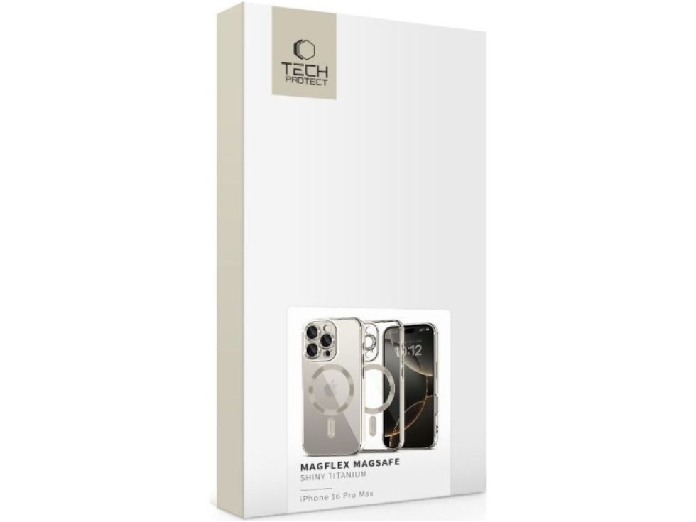 Ochranný kryt na iPhone 16 Pro MAX - Tech-Protect, Magflex MagSafe Shiny Titanium