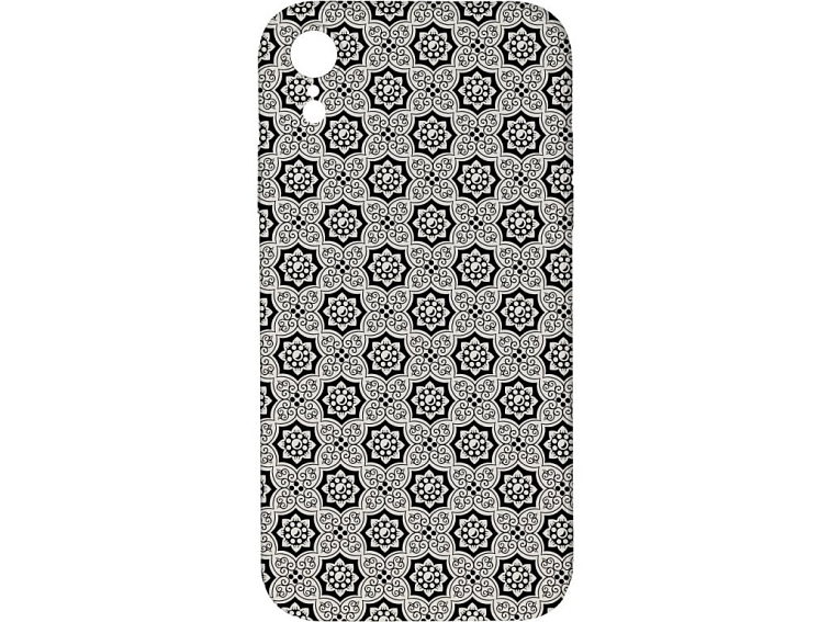 Kryt Květiny černý pro iPhone XR