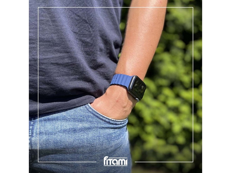 Stylový vroubkovaný řemínek pro Apple Watch - Midnight Blue