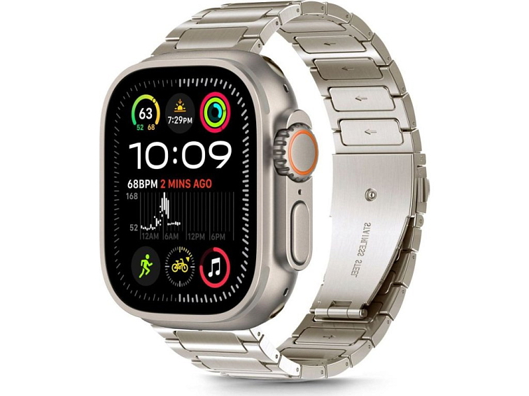 Řemínek na Apple Watch 44mm / 45mm / 46mm / 49mm - Tech-Protect, Stainless Classic Titanium