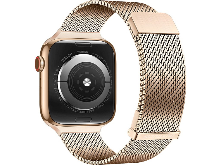 Řemínek na Apple Watch 38mm / 40mm / 41mm / 42mm - DuxDucis, Milanese Pro Gold