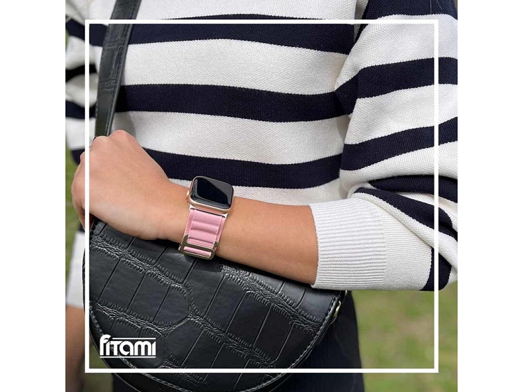 Nylonový řemínek alpský tah na Apple Watch - Růžový