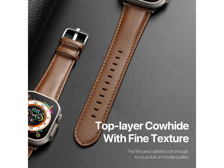 Řemínek pro Apple Watch 44mm / 45mm / 46mm / 49mm - DuxDucis, YS Brown