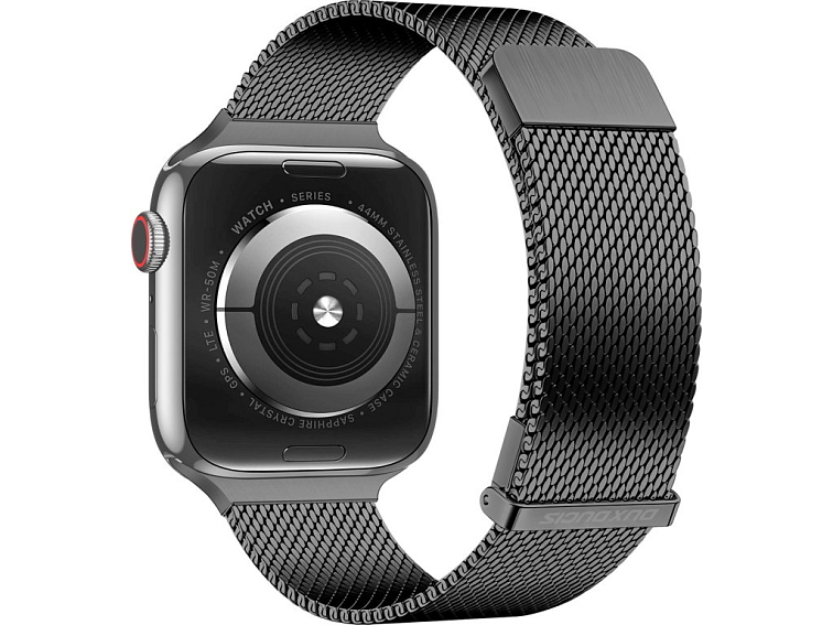 Řemínek na Apple Watch 44mm / 45mm / 46mm / 49mm - DuxDucis, Milanese Pro Black