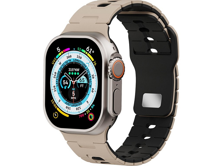 Perforovaný dvojbarevný řemínek pro Apple Watch 42/44/45/46/49mm