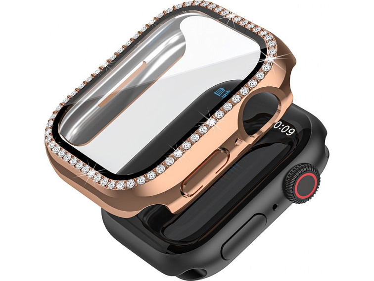 Ochranné kamínkové pouzdro se sklíčkem pro Apple Watch 45mm