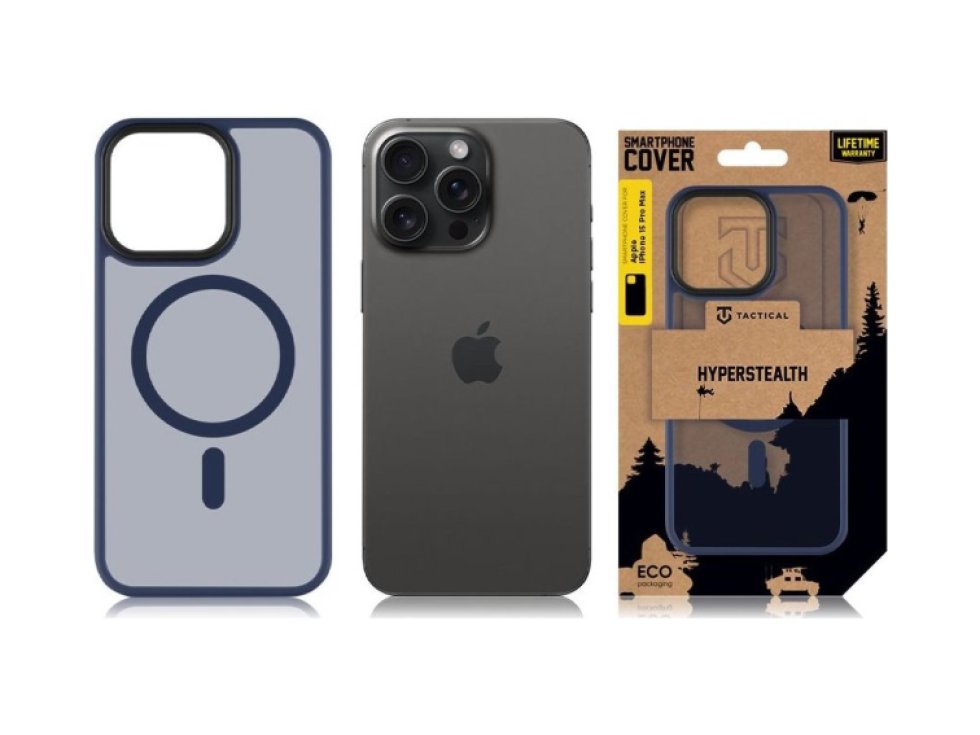Ochranný kryt na iPhone 15 Pro MAX - Tactical, MagForce Hyperstealth Deep Blue