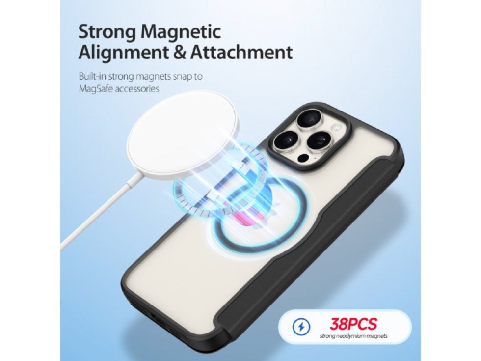 Ochranné pouzdro na iPhone 15 Pro MAX - DuxDucis, SkinX Pro with MagSafe Black