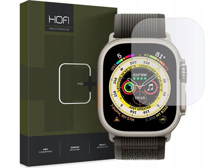 Hybridní ochranné sklo pro Apple Watch 49mm - Hofi, Hybrid Glass