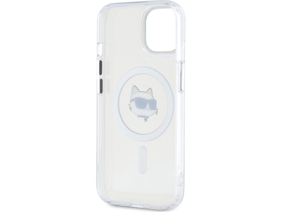 Ochranný kryt na iPhone 15 - Karl Lagerfeld, IML Choupette Head MagSafe Transparent KLHMP15SHLSCHH