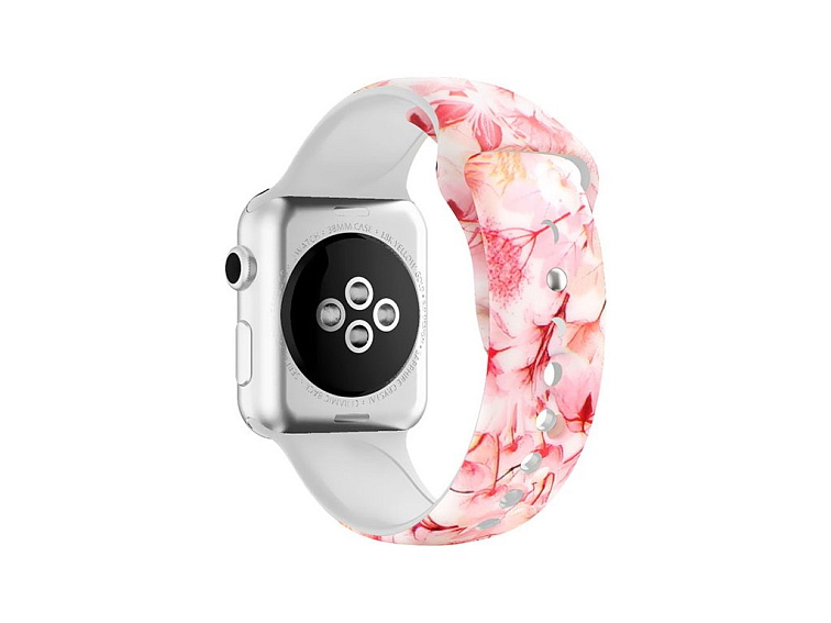 Řemínek s potiskem pro Apple Watch - Kytičkový