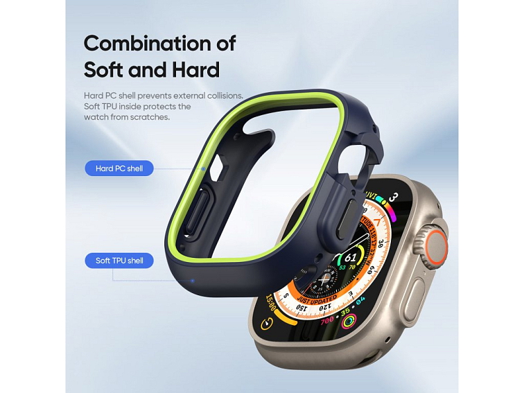 Ochranný kryt na Apple Watch 49mm - DuxDucis, Bamo Midnight/Green