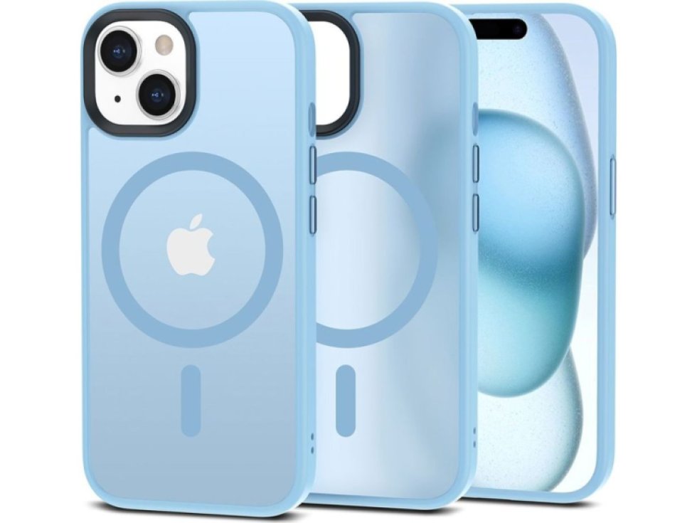 Ochranný kryt na iPhone 15 - Tech-Protect, Magmat MagSafe Matte Sky Blue