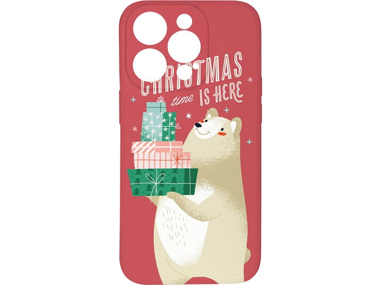 Kryt Vánoce jsou tady červený pro iPhone 15 Pro