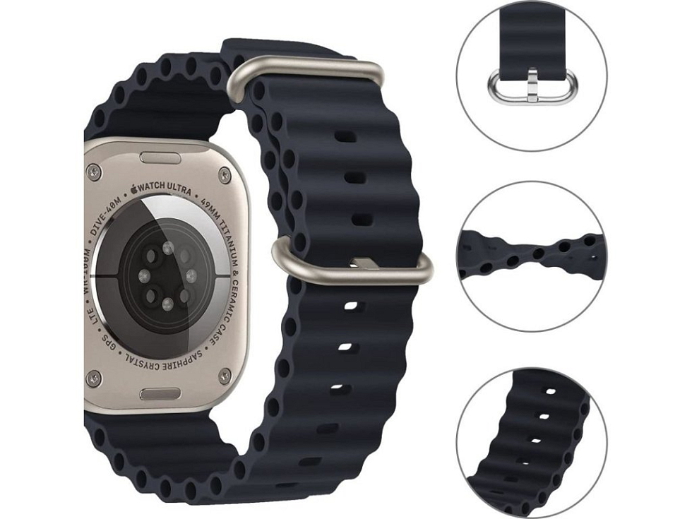 Řemínek pro Apple Watch 44mm / 45mm / 46mm / 49mm - Tech-Protect, Iconband Pro Black