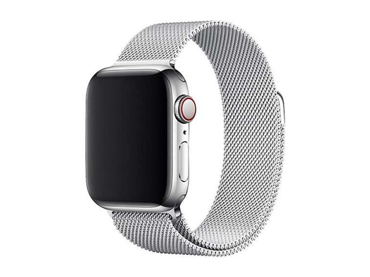 Elegantní řemínek pro Apple Watch v milánském stylu - Stříbrný