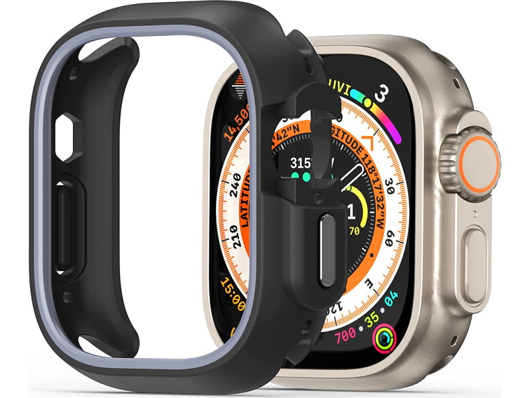 Ochranný kryt na Apple Watch 49mm - DuxDucis, Bamo Black/Gray