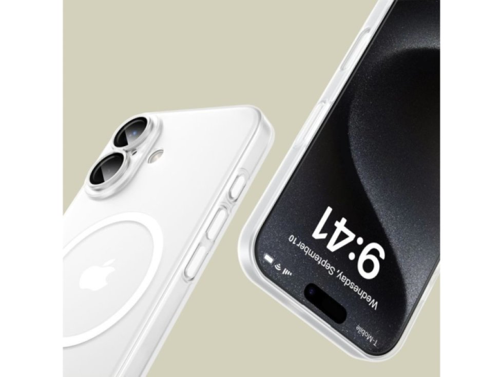 Ochranný kryt na iPhone 15 Pro - Tech-Protect, MagSlim MagSafe White