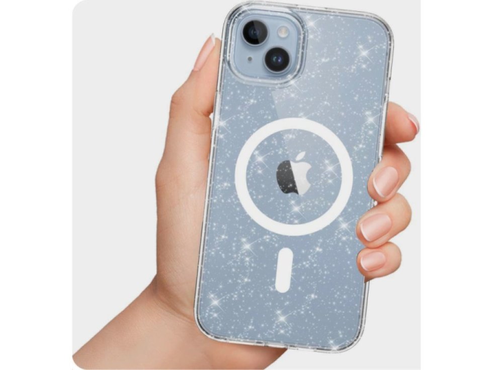 Ochranný kryt na iPhone 15 - Tech-Protect, FlexAir Hybrid MagSafe Glitter