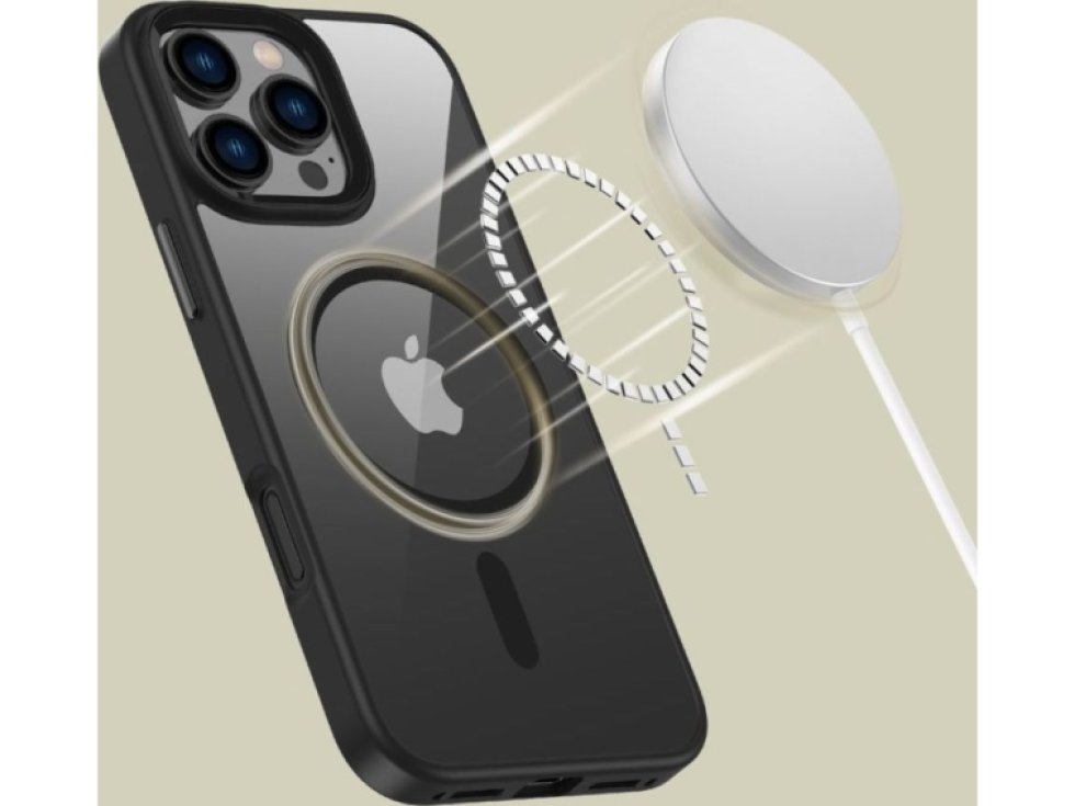 Ochranný kryt na iPhone 16 Pro MAX - Tech-Protect, Magmat MagSafe Black/Clear