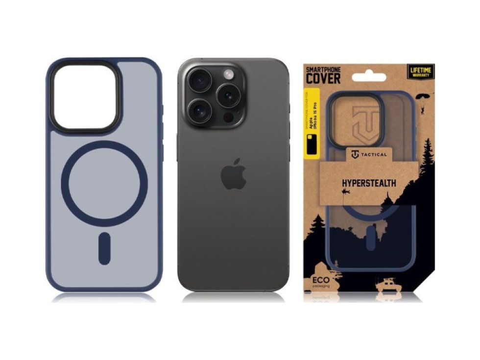 Ochranný kryt pro iPhone 15 Pro - Tactical, MagForce Hyperstealth Deep Blue
