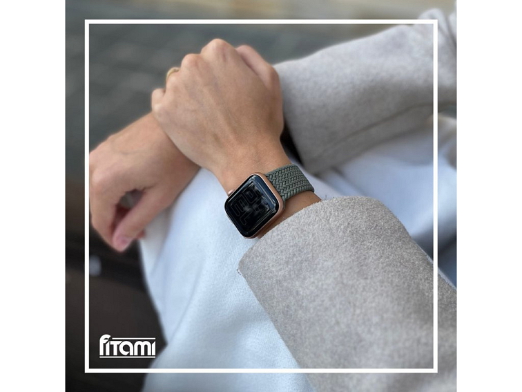 Pletený navlékací řemínek pro Apple Watch - Khaki